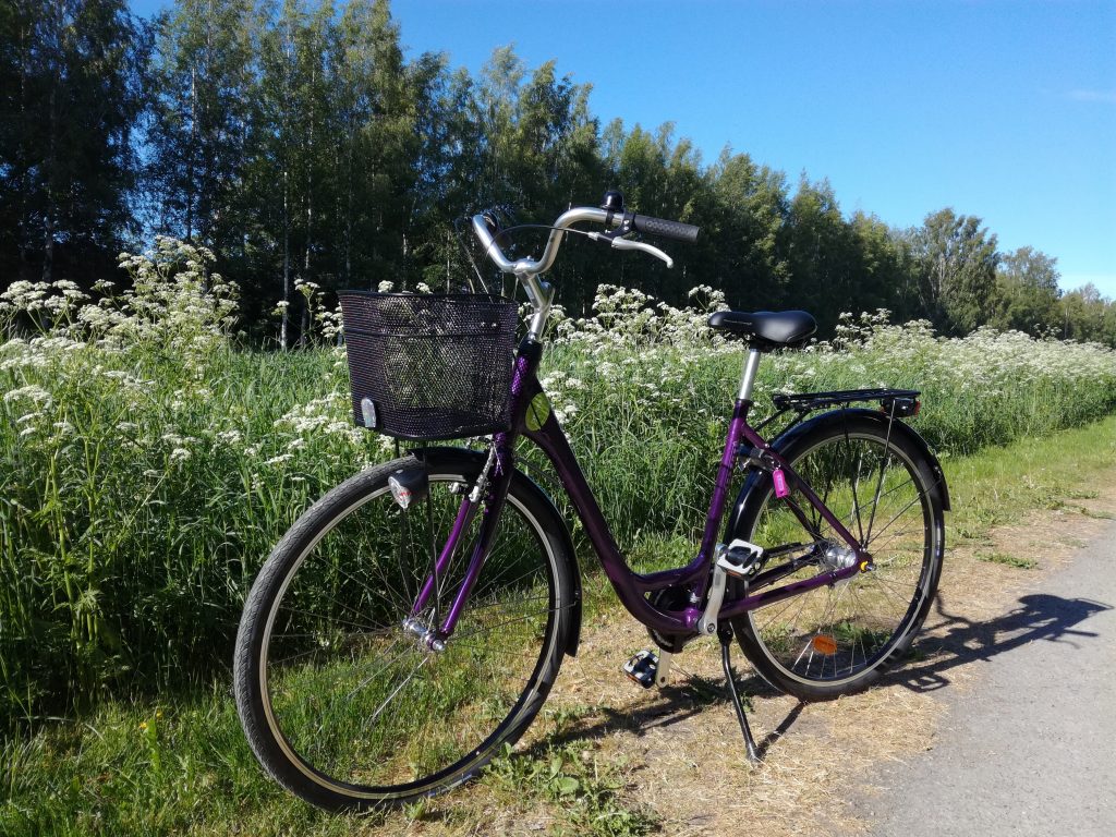 City bikes on tour in the beautiful Swedish nature 